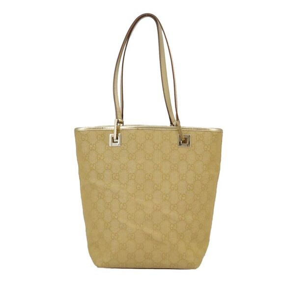 Gucci Gold Canvas Tote Bag (Pre-Owned) - Picture 2 of 16